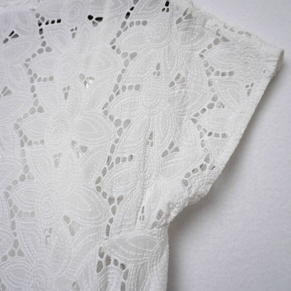 Merlette Ballou Floral 100% Cotton Eyelet Minidress XXS - Picture 6 of 13